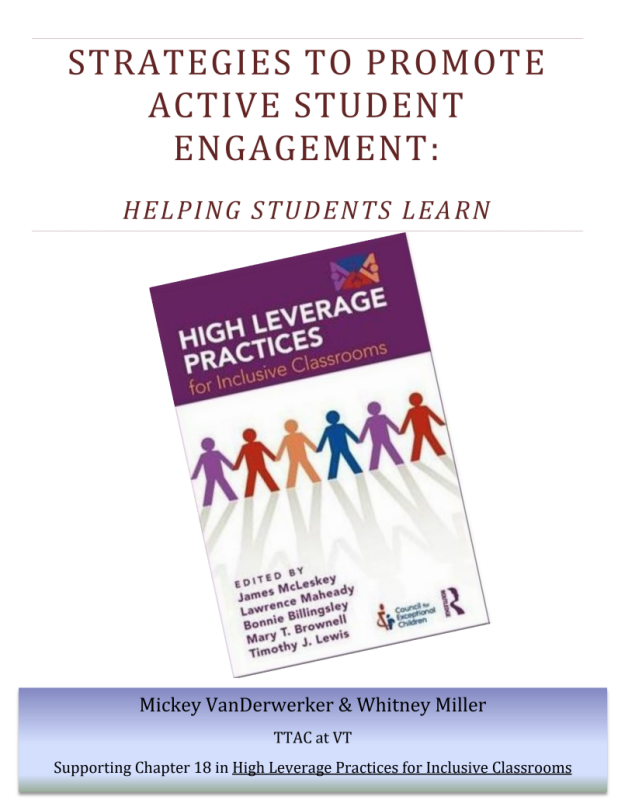 Strategies to Promote Active Student Engagement Cover