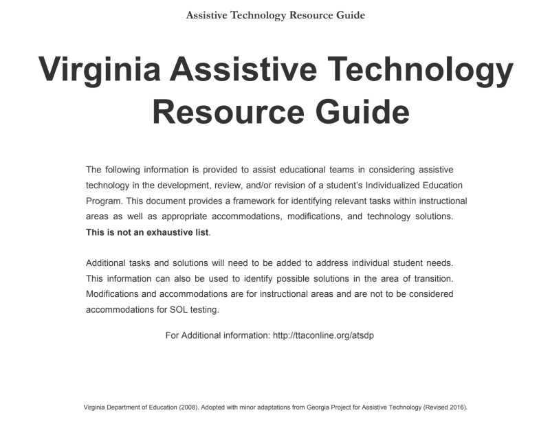 Cover of AT Resource Guide