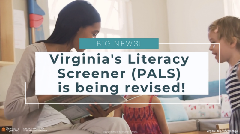 Virginia literacy screener revision video Links to Vimeo player