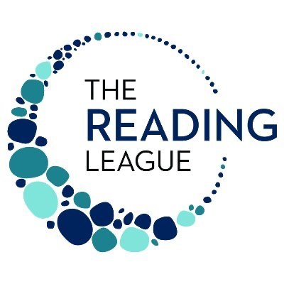 reading league logo.  Text encircled by colored dots